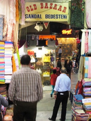 Grand Bazaar shawl shop